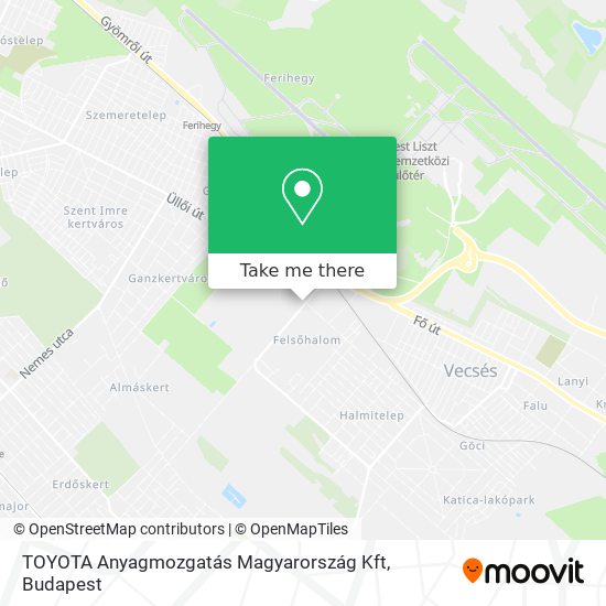 TOYOTA Anyagmozgatás Magyarország Kft map