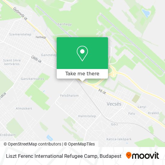 Liszt Ferenc International Refugee Camp map