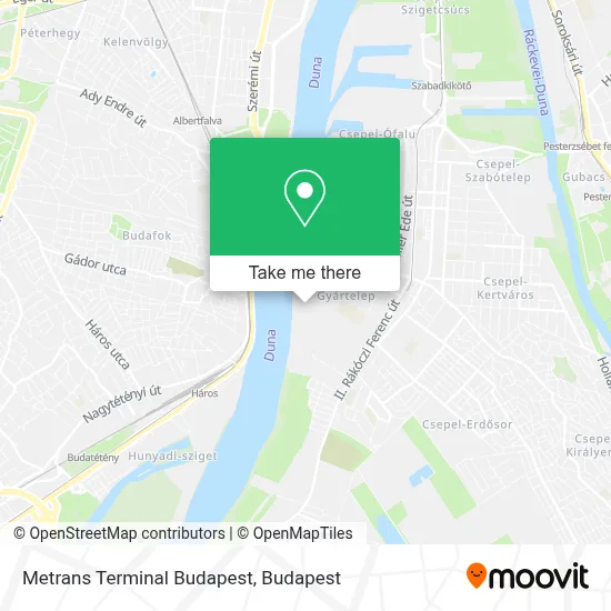 Metrans Terminal Budapest map