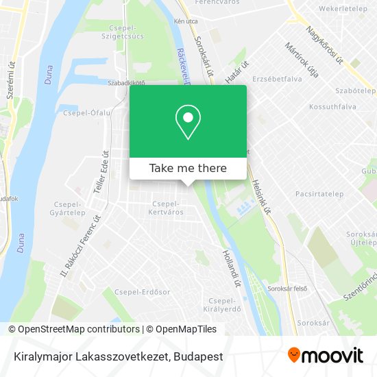 Kiralymajor Lakasszovetkezet map