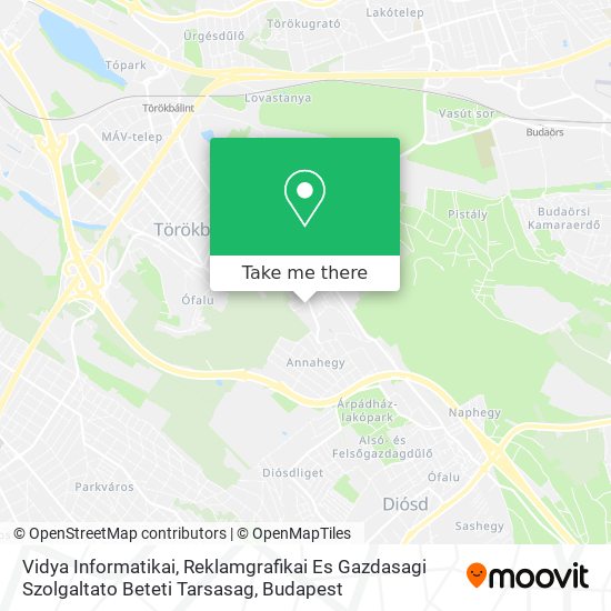 Vidya Informatikai, Reklamgrafikai Es Gazdasagi Szolgaltato Beteti Tarsasag map