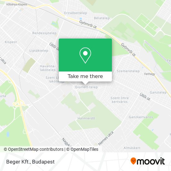 Beger Kft. map