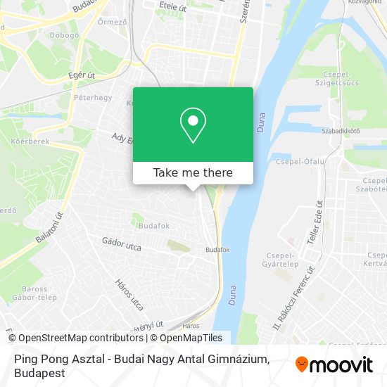 Ping Pong Asztal - Budai Nagy Antal Gimnázium map