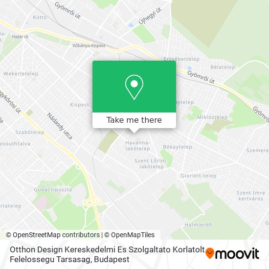 Otthon Design Kereskedelmi Es Szolgaltato Korlatolt Felelossegu Tarsasag map