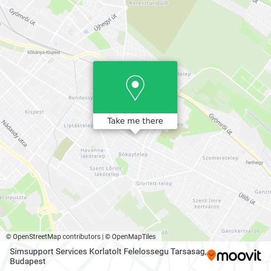 Simsupport Services Korlatolt Felelossegu Tarsasag map