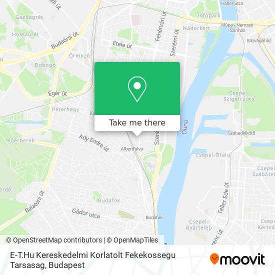 E-T.Hu Kereskedelmi Korlatolt Fekekossegu Tarsasag map