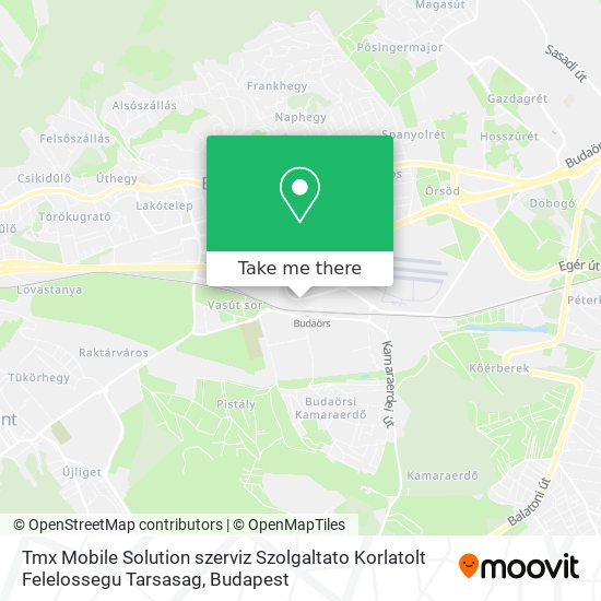 Tmx Mobile Solution szerviz Szolgaltato Korlatolt Felelossegu Tarsasag map