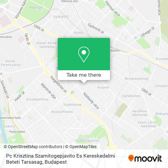 Pc Krisztina Szamitogepjavito Es Kereskedelmi Beteti Tarsasag map