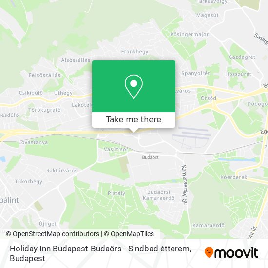 Holiday Inn Budapest-Budaörs - Sindbad étterem map