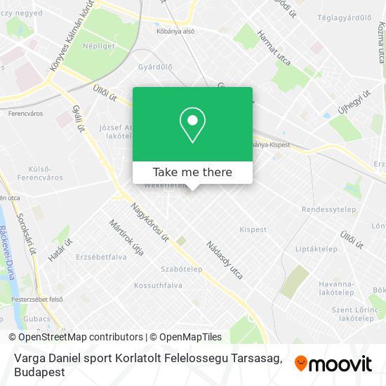 Varga Daniel sport Korlatolt Felelossegu Tarsasag map