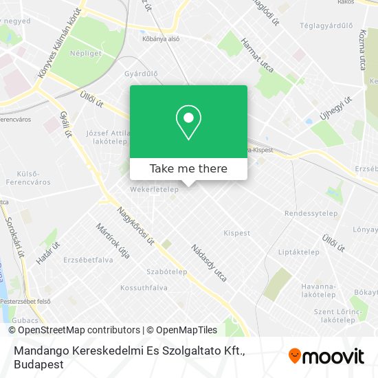 Mandango Kereskedelmi Es Szolgaltato Kft. map