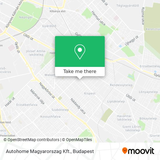 Autohome Magyarorszag Kft. map