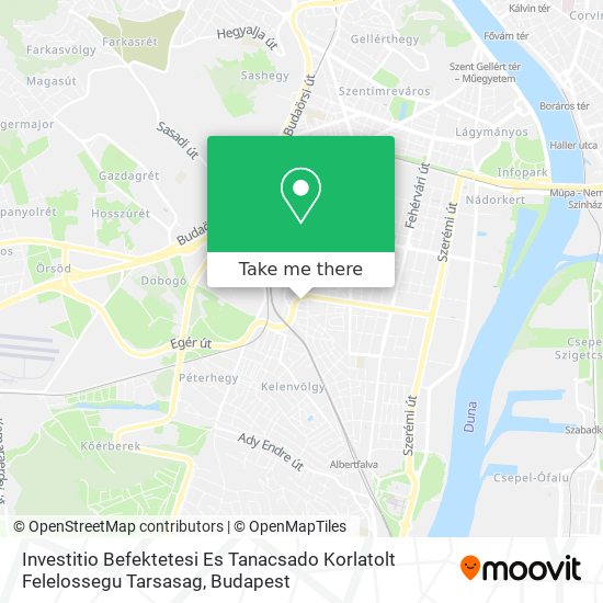 Investitio Befektetesi Es Tanacsado Korlatolt Felelossegu Tarsasag map