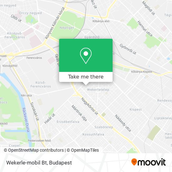 Wekerle-mobil Bt map