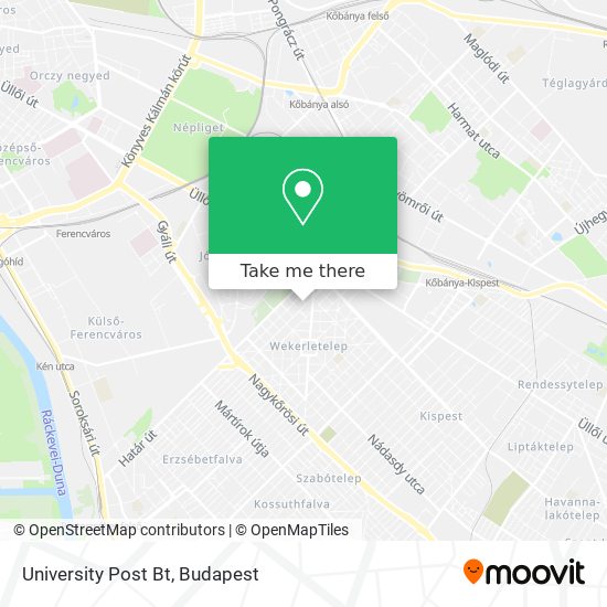 University Post Bt map