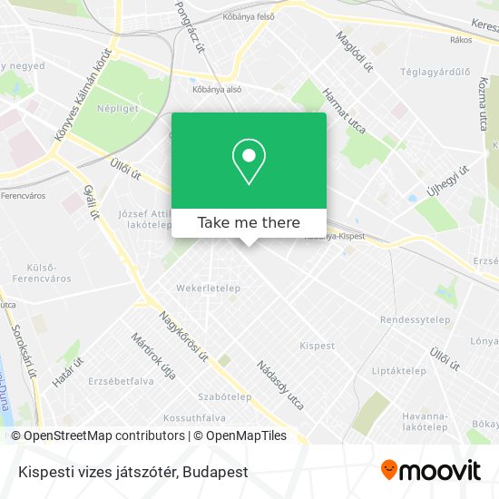 Kispesti vizes játszótér map