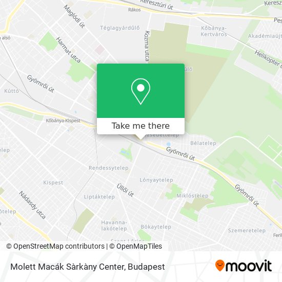 Molett Macák Sàrkàny Center map