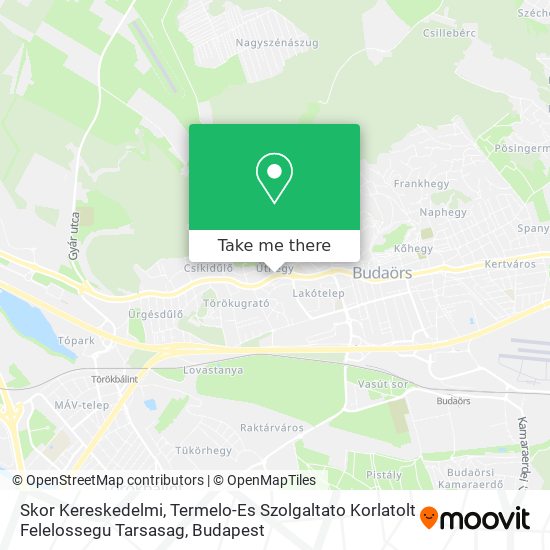 Skor Kereskedelmi, Termelo-Es Szolgaltato Korlatolt Felelossegu Tarsasag map