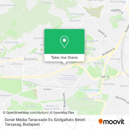 Sonar Media Tanacsado Es Szolgaltato Beteti Tarsasag map