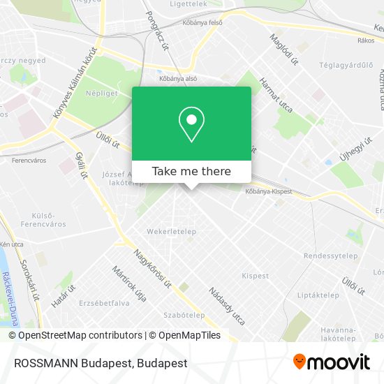 ROSSMANN Budapest map