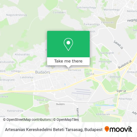 Artesanias Kereskedelmi Beteti Tarsasag map