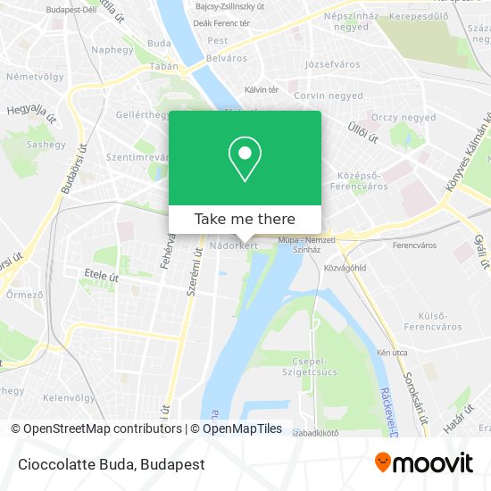 Cioccolatte Buda map