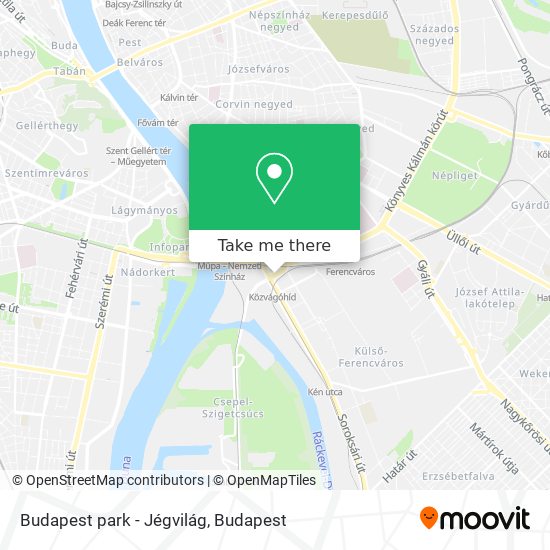 Budapest park - Jégvilág map