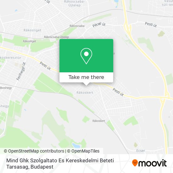 Mind Ghk Szolgaltato Es Kereskedelmi Beteti Tarsasag map