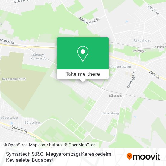 Symartech S.R.O. Magyarorszagi Kereskedelmi Keviselete map