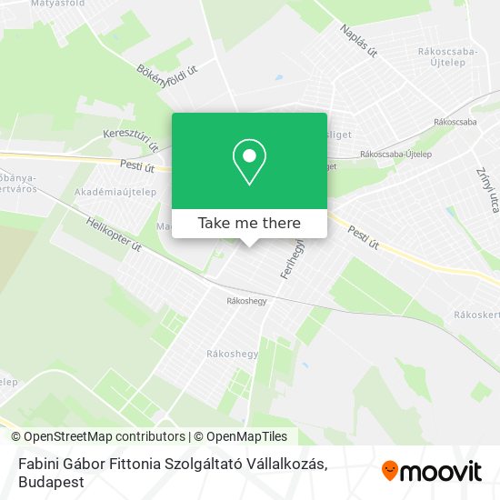 Fabini Gábor Fittonia Szolgáltató Vállalkozás map
