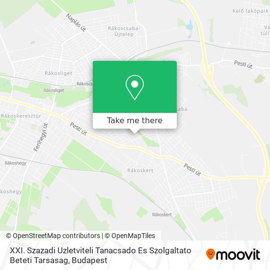 XXI. Szazadi Uzletviteli Tanacsado Es Szolgaltato Beteti Tarsasag map