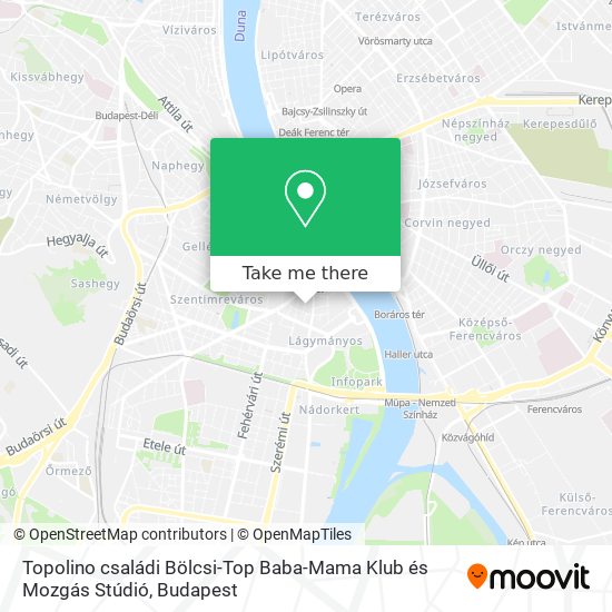 Topolino családi Bölcsi-Top Baba-Mama Klub és Mozgás Stúdió map