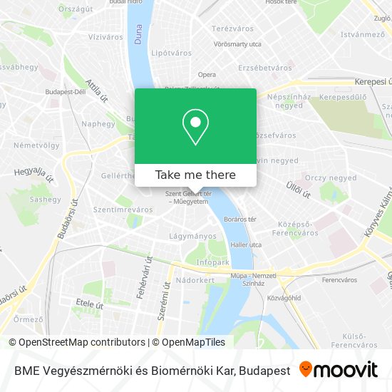 BME Vegyészmérnöki és Biomérnöki Kar map