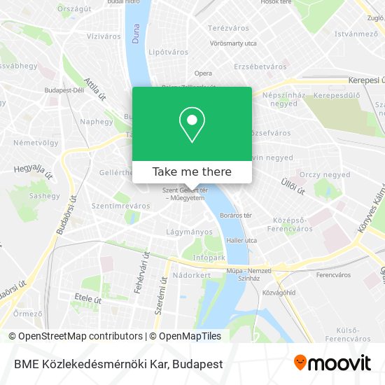 BME Közlekedésmérnöki Kar map