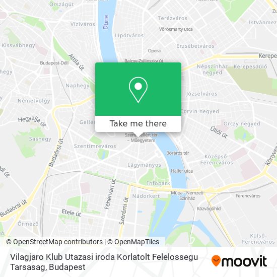 Vilagjaro Klub Utazasi iroda Korlatolt Felelossegu Tarsasag map