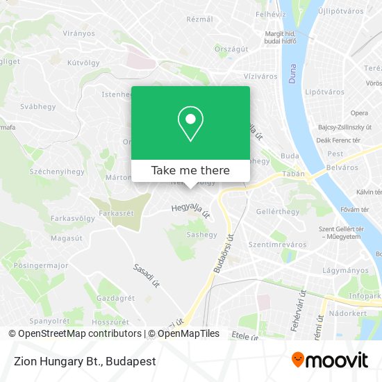 Zion Hungary Bt. map
