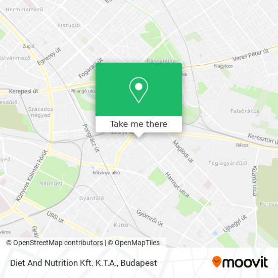 Diet And Nutrition Kft. K.T.A. map