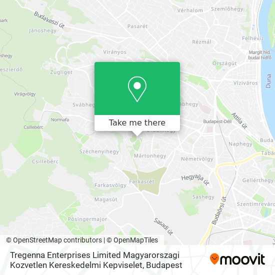 Tregenna Enterprises Limited Magyarorszagi Kozvetlen Kereskedelmi Kepviselet map