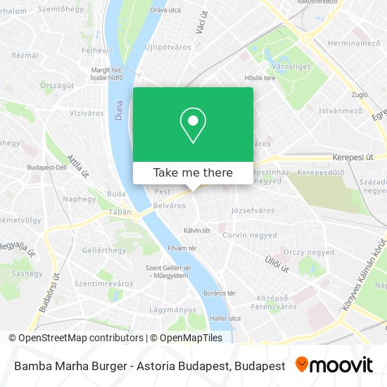 Bamba Marha Burger - Astoria Budapest map