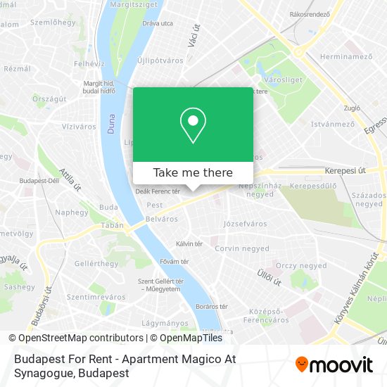 Budapest For Rent - Apartment Magico At Synagogue map