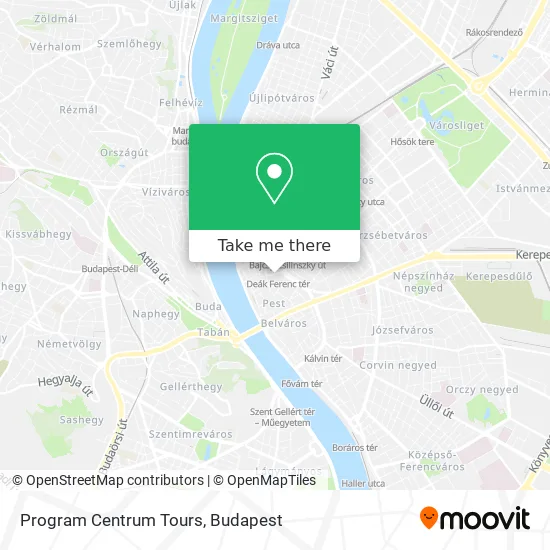 Program Centrum Tours map