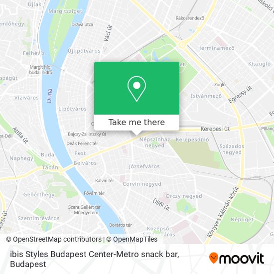 ibis Styles Budapest Center-Metro snack bar map