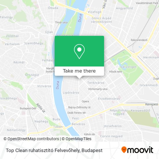 Top Clean ruhatisztító Felvevőhely map