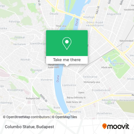 Columbo Statue map