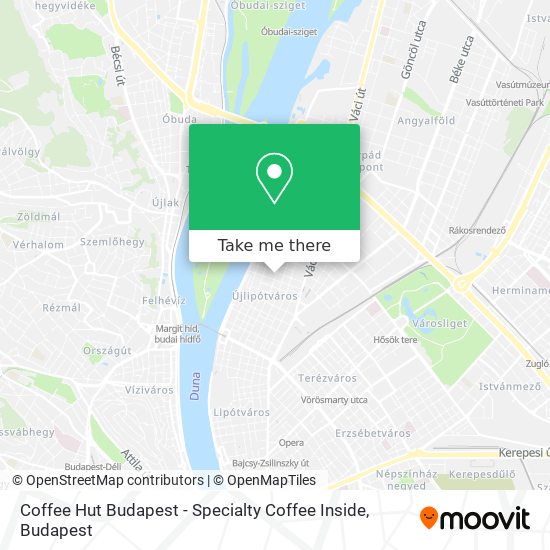 Coffee Hut Budapest - Specialty Coffee Inside map