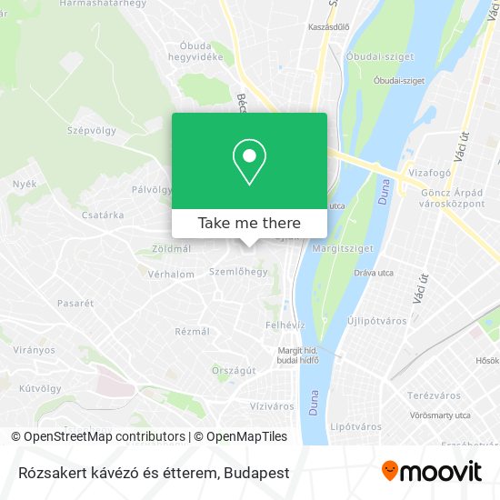 Rózsakert kávézó és étterem map