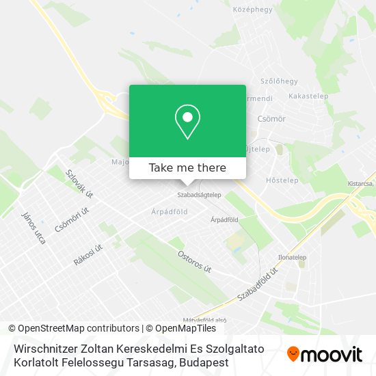 Wirschnitzer Zoltan Kereskedelmi Es Szolgaltato Korlatolt Felelossegu Tarsasag map