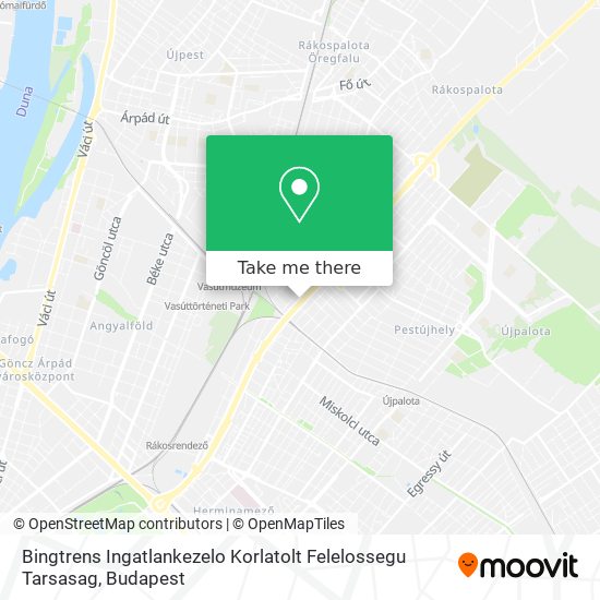 Bingtrens Ingatlankezelo Korlatolt Felelossegu Tarsasag map