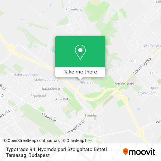 Typotrade 94. Nyomdaipari Szolgaltato Beteti Tarsasag map