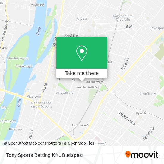 Tony Sports Betting Kft. map